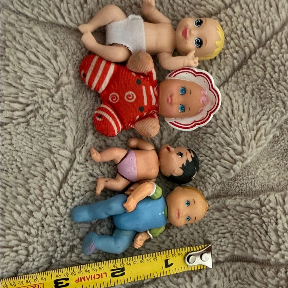 Lots of 7 GUC vintage miniature baby Mattel Barbie Galoob 80s 2000’s collection